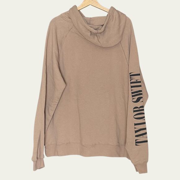 NEW Taylor Swift THE ERAS TOUR Taupe Hoodie size XL Sweatshirt *Flaw - Picture 3 of 8